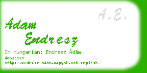 adam endresz business card